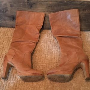 Jessica Simpson tan leather boots